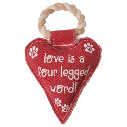 Pavilion Pavilion's Pets For Dog Red Cotton Heart Squeak Dog Toy 10 1 pk