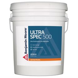 Benjamin Moore Ultra Spec 500 Satin/Pearl White Water-Based Wall and Trim Paint Interior 5 gal
