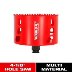 Diablo Snap-Lock Plus 4-1/8 in. Bi-Metal 2-3/8 in. L Hole Saw Arbor Included