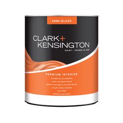 Clark+Kensington Semi-Gloss Tint Base Ultra White Base Premium Paint Interior 1 qt