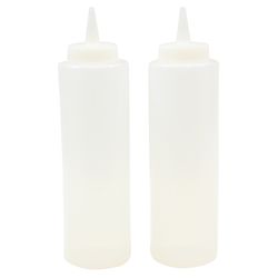 TableCraft BBQ Clear Polyethylene Squeeze Bottles
