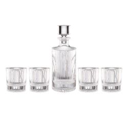 Onieda Wallingford 10 oz Silver Crystal Whisky Lovers Set