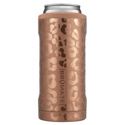 BruMate Hopsulator 12 oz Gold Leopard BPA Free Can Insulator