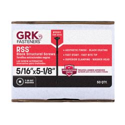 GRK Fasteners 5/16 in. X 5-1/8 in. L Star Climatek W-Cut Structural Wood Screws 1 pk