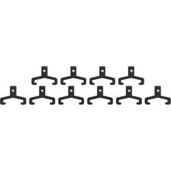 Milwaukee 1.96 in. L X 1/4 in. drive SAE Rail clips Socket Clip Rail 10 pc