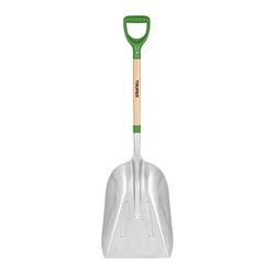 Truper 45 in. Aluminum Scoop Transfer Shovel Wood Handle