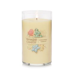 Yankee Candle Signature Yellow Christmas Cookie Scent Pillar Candle 14.25 oz
