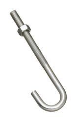 National Hardware Zinc-Plated Silver Steel 5 in. L J-Bolt 1 pk