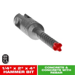Diablo Rebar Demon 1/4 in. X 4 in. L Carbide Hammer Drill Bit SDS-Plus Shank 1 pk