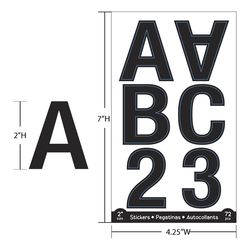 Bazic Products Alphabet and Numbers Stickers Paper 1 pk