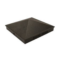 Nuvo Iron 2 in. H X 4 in. W X 6 in. L Powder Coated Black Aluminum Pyramid Post Top