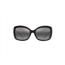 Maui Jim Orchid Sunglasses Women's Shiny Black Frame Neutral Grey Lens Polarized