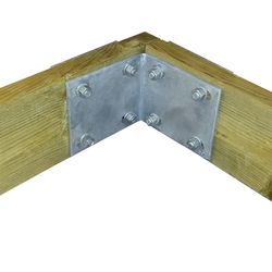Multinautic Silver Galvanized Steel Inside Corner