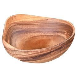 Pacific Merchants Natural Acacia Wood Rustic Bowl 1 pk