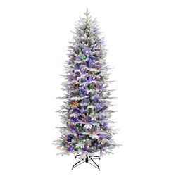 Holiday Bright Lights 7-1/2 ft. Slim LED 1250 ct Emerald Pine Sparkle Christmas Tree