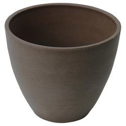 Algreen 9 in. H X 5.3 in. W X 10 in. D Plastic Curve Planter Chocolate