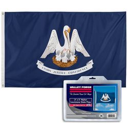 Valley Forge Louisiana State Flag 0 in. H X 3 ft. W X 5 ft. L