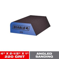 Diablo 4 in. L X 2.5 in. W X 1 in. 220 Grit Ultra Fine Dual Edge Sanding Sponge