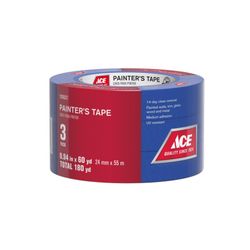 ACE .94 in. W X 60 yd L Blue Medium Strength Painter's Tape 3 pk