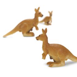 Safari Ltd. Good Luck Minis Kangaroos With Babies Figure Toy Brown 192 pc