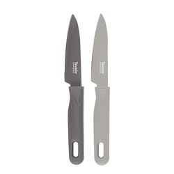 Tovolo Charcoal/Warm Gray Plastic/Stainless Steel Pairing Knives