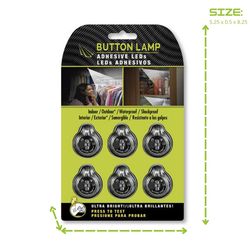 Panther Vision Black Battery Powered LED Puck Light 6 pk