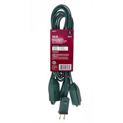 Ace Indoor 15 ft. L Green Extension Cord 18/2 SPT-2