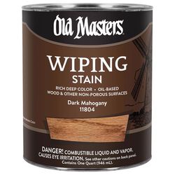 Old Masters Semi-Transparent Dark Mahogany Oil-Based Wiping Stain 1 qt