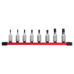 Milwaukee 3/8 in. drive SAE 6 Point Hex Bit Socket Set 8 pc