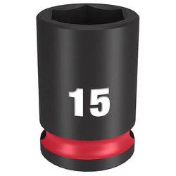 Milwaukee Shockwave 15 ml X 3/8 in. drive Metric 6 Point Standard Impact Socket 1 pc