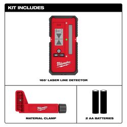 Milwaukee Laser Detector 125 ft. 3 pc