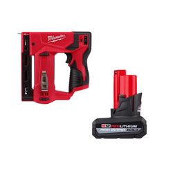 Milwaukee M12 T50 Stapler with M12 5Ah Battery Pack