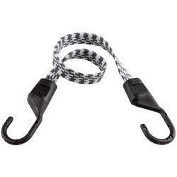 Keeper Black/White Flat Bungee Cord 24 in. L X 0.14 in. 1 pk