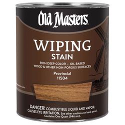 Old Masters Semi-Transparent Provincial Oil-Based Wiping Stain 1 qt