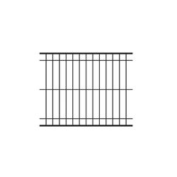 Fortress Building Products Estate 6 ft. H X 8 ft. L Powder Coated Black Steel Fence Panel