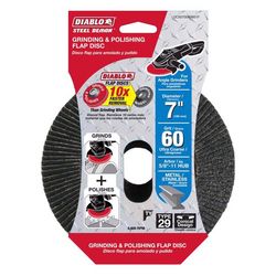 Diablo Steel Demon 7 in. Zirconia Aluminum Oxide Bolt-On Flap Disc 60 Grit Coarse 1 pk