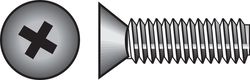 HILLMAN No. 6-32 Ga. X 1 in. L Phillips Flat Head Zinc-Plated Steel Machine Screws 100 pk