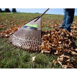 Ames 72 in. 30 Tine Poly Leaf Rake Wood Handle