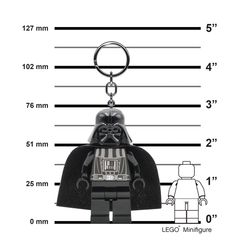 LEGO Star Wars Plastic Multicolored Darth Vader Keychain Light