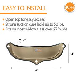 K&H Pet Prodcuts Tan Self Warming Pet Bed 11 in. H X 6 in. W X 27 in. L