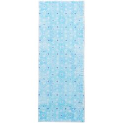 Cozy Living 21 in. W X 54 in. L Blue Watercolor Polyester Accent Rug