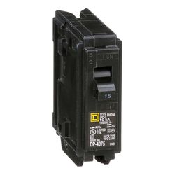 Square D HomeLine 15 amps Plug In Single Pole Circuit Breaker