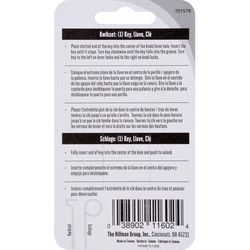 HILLMAN Privacy House/Office Emergency Key Single For Schlage/Kwikset Gold