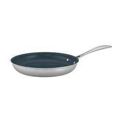 Zwilling J.A Henckels Clad CFX Ceramic/Stainless Steel Fry Pan 10 in. Black/Silver