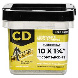 Big Timber No. 10 Sizes X 1-3/4 in. L Rustic Cedar Star Trim Head Composite Deck Screws 1 lb 75 pk