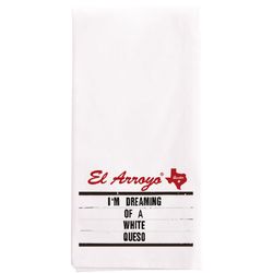 El Arroyo White Cotton I'm dreaming of a White Queso Tea Towel 1 pk