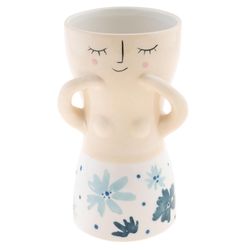 Karma 5.5 in. H X 4.15 in. L Multicolored Ceramic Vase