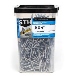 Big Timber No. 9 Sizes X 4 in. L Star Stainless Steel Fine Wood Screws 349 pk