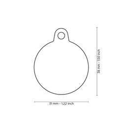 MyFamily HushTag Plus Black Red QR Code Circle Aluminum Cat/Dog Pet Tags