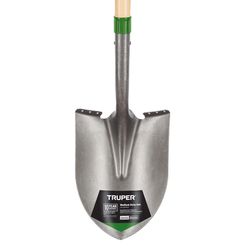 Truper 58.25 in. Steel Round Digging Shovel Wood Handle
